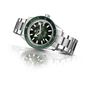 Rado Captain Cook Men's Black Dial & Stainless Steel Bracelet Watch