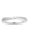 Thumbnail Image 0 of 9ct White Gold Diamond Crossover Wedding Ring