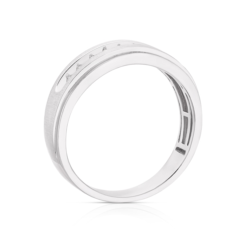 Men's 9ct White Gold 0.25ct 7mm Diamond Ring