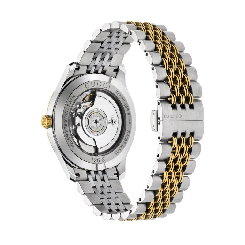 Gucci G-Timeless Yellow Gold-Tone & Steel Bracelet Watch