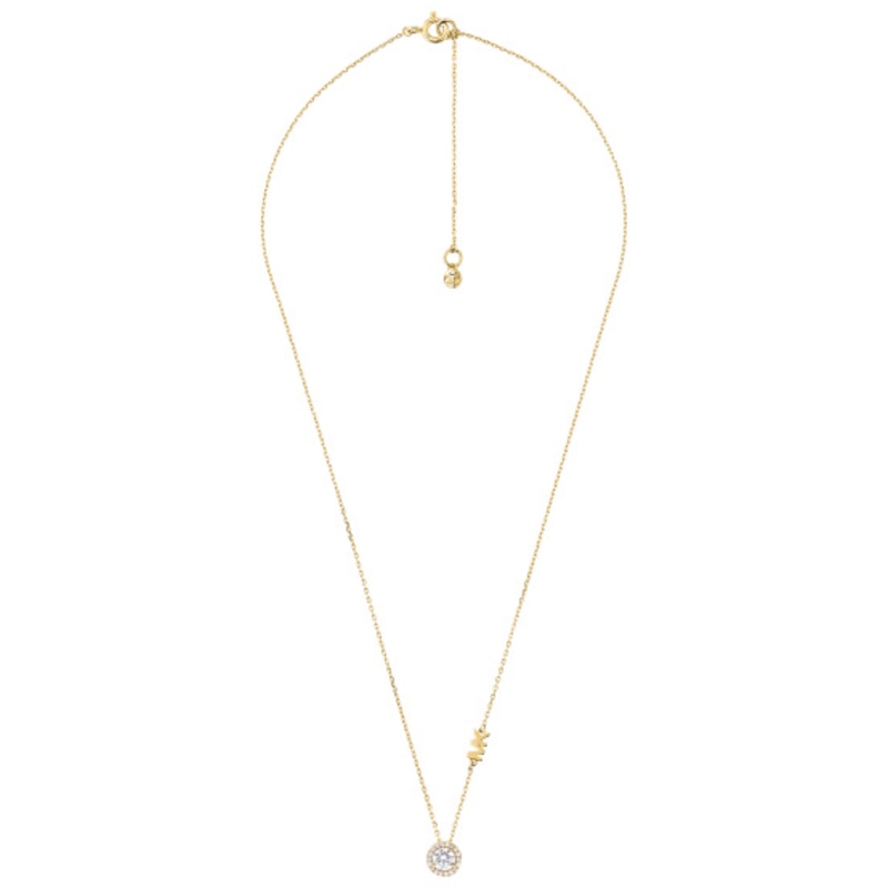 Michael Kors 14ct Gold-Plated Silver Cubic Zirconia Pendant