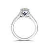 Thumbnail Image 2 of Vera Wang 18ct White Gold 0.69ct Diamond Princess Cut Halo Ring
