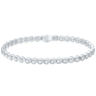 9ct White Gold 1ct Diamond Tennis Bracelet Ernest Jones