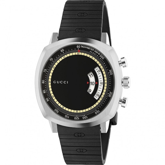 Gucci Grip Stainless Steel Black Bracelet Watch