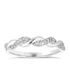 Thumbnail Image 0 of 9ct White Gold 0.10ct Diamond Twisted Ring