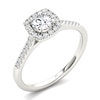 Thumbnail Image 2 of The Diamond Story Platinum 0.66ct Diamond Cushion Halo Ring