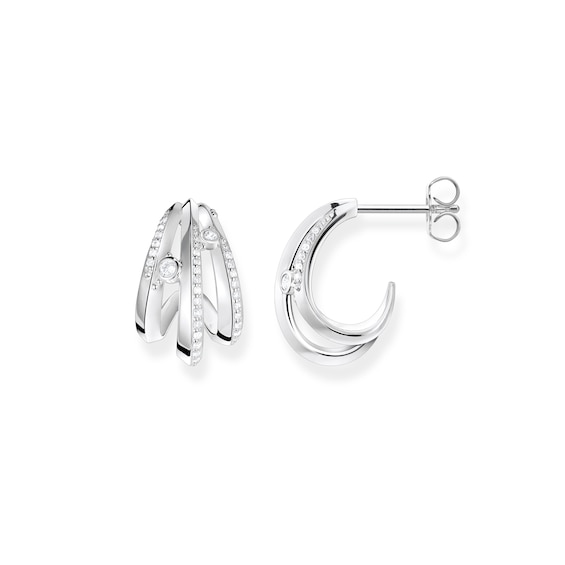Thomas Sabo Ocean Wave Silver & Cubic Zirconia Earrings