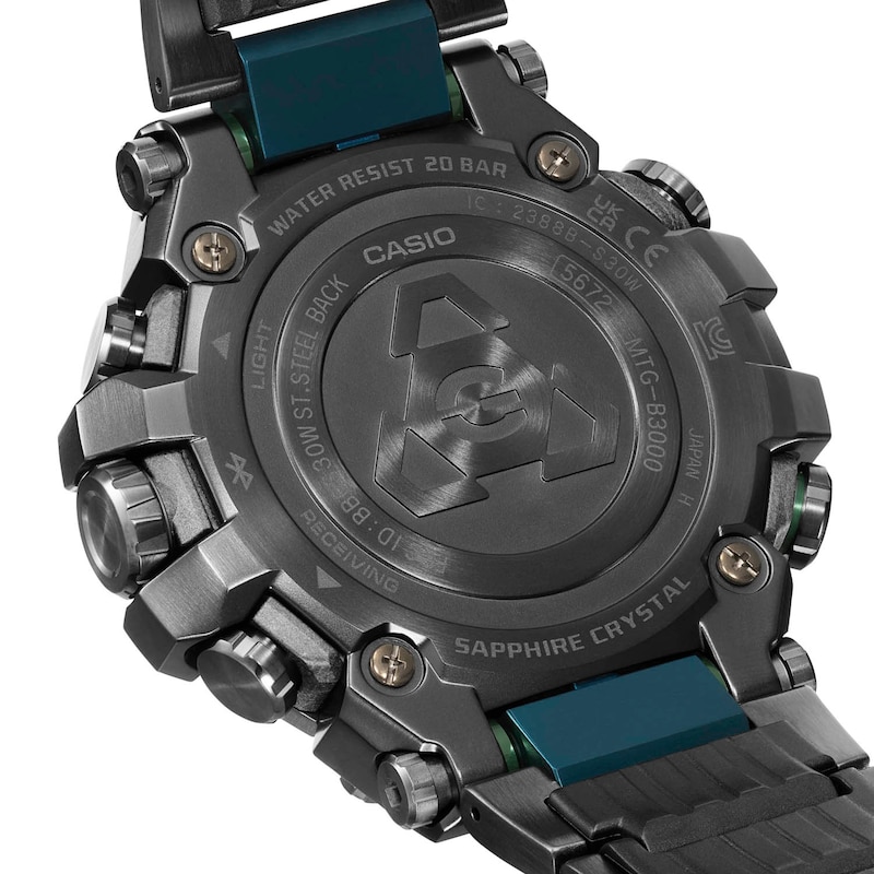 G-Shock MTG-B3000B-1A Men's Black & Green Stainless Steel Watch