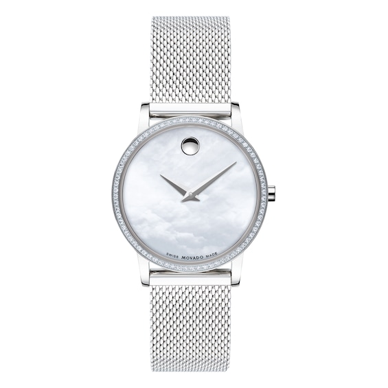 Movado Museum Ladies’ Stainless Steel Mesh Bracelet Watch