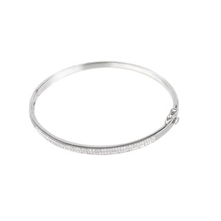 9ct White Gold 0.50ct Diamond Bangle Ernest Jones