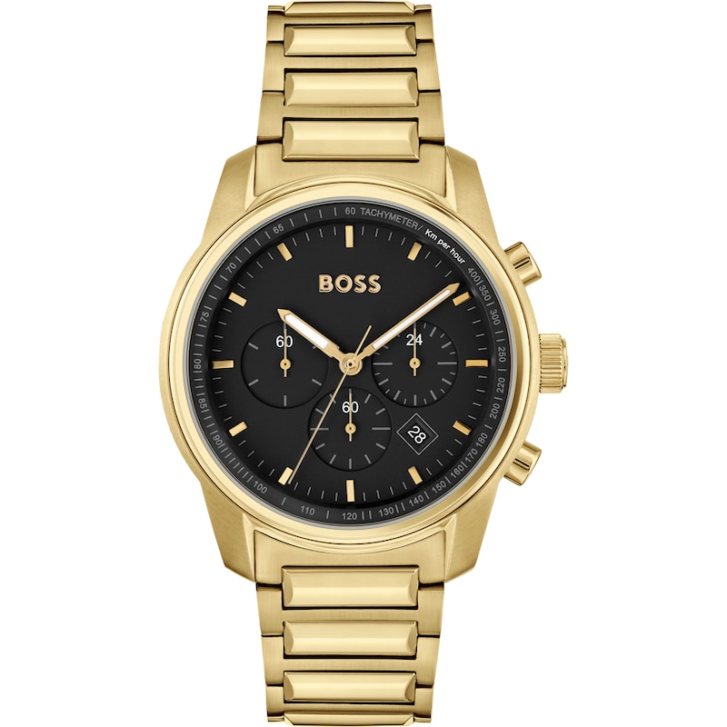 BOSS Trace Men's Gold-Tone Bracelet Watch