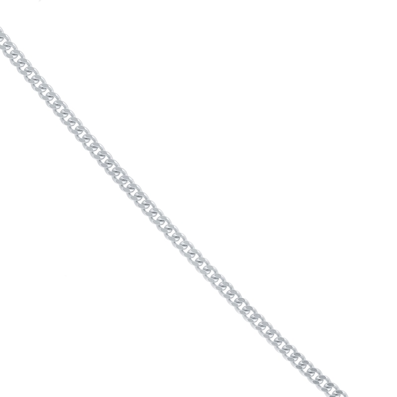 9ct White Gold 20" Adjustable Curb Chain