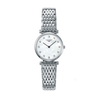 Longines La Grande Classique Ladies' Diamond Bracelet Watch Ernest Jones