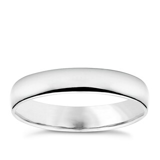 Platinum 4mm Extra Heavyweight Court Ring Ernest Jones