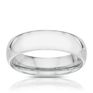 Men's Titanium 6mm Polished Court Ring Ernest Jones