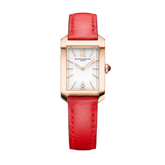 Baume & Mercier Hamptons Ladies’ Red Leather Strap Watch