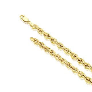 9ct Yellow Gold Rope Chain Bracelet Ernest Jones