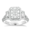 Thumbnail Image 0 of Vera Wang Platinum 0.95ct Total Diamond Cluster Ring