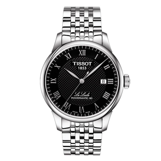 Tissot Men’s Le Locle Black Stainless Steel Bracelet Watch