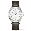 Thumbnail Image 0 of Longines Record Men's White Dial Brown Strap Watch