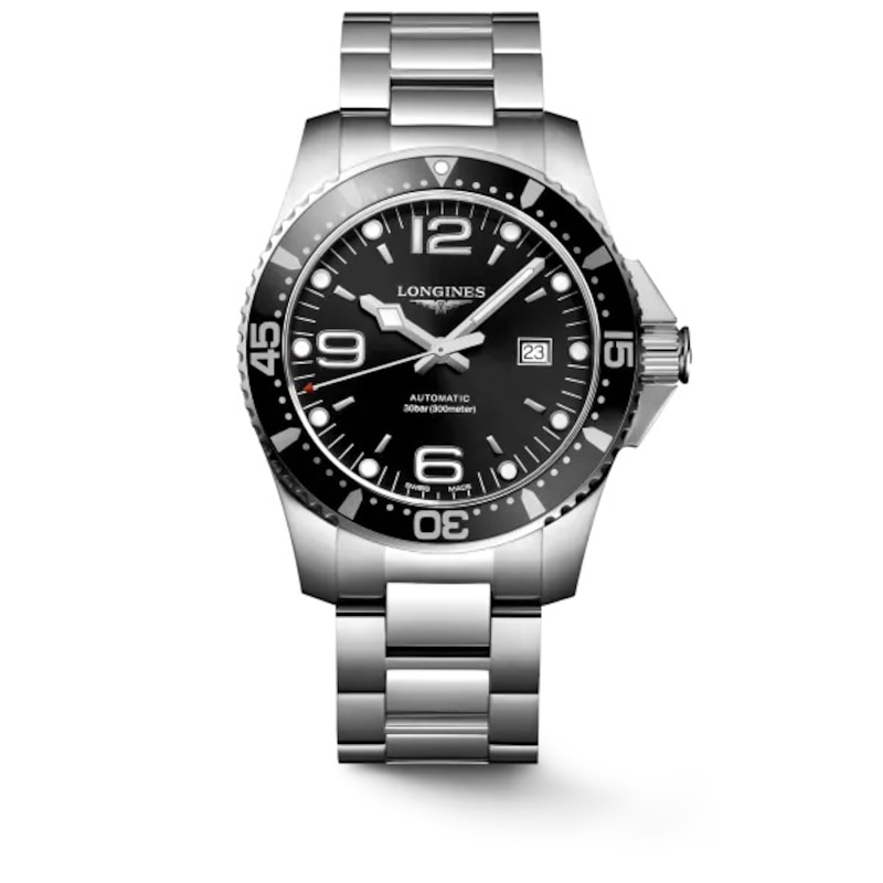 Longines HydroConquest Men's Black Dial Bracelet Watch