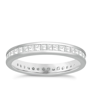 Platinum 1ct Princess Cut Diamond Full Eternity Ring Ernest Jones