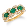 Thumbnail Image 0 of Le Vian 14ct Yellow Gold Emerald 0.80ct Diamond Ring