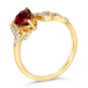 Thumbnail Image 2 of Le Vian 14ct Yellow Gold Garnet 0.23ct Diamond Love Ring