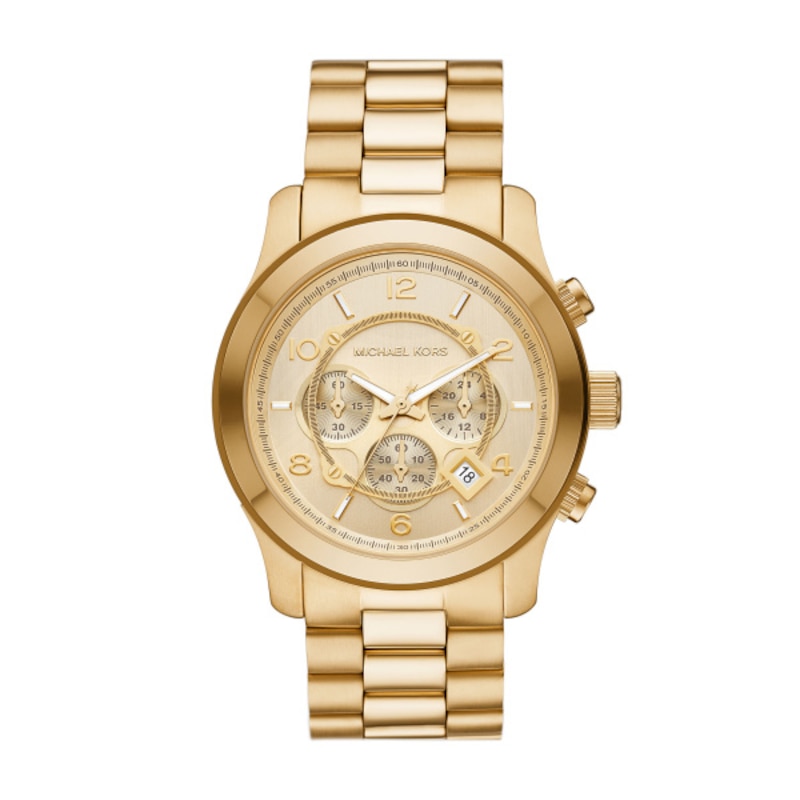 Michael Kors Runway Men's Yellow Gold-Tone Bracelet Watch