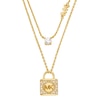Thumbnail Image 2 of Michael Kors Gold-Tone Cubic Zirconia Padlock Necklace
