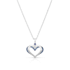 Thumbnail Image 0 of Vera Wang Silver Sapphire 0.09ct Diamond Heart Pendant
