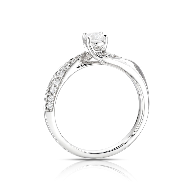 The Diamond Story 18ct White Gold 0.50ct Diamond Twist Ring