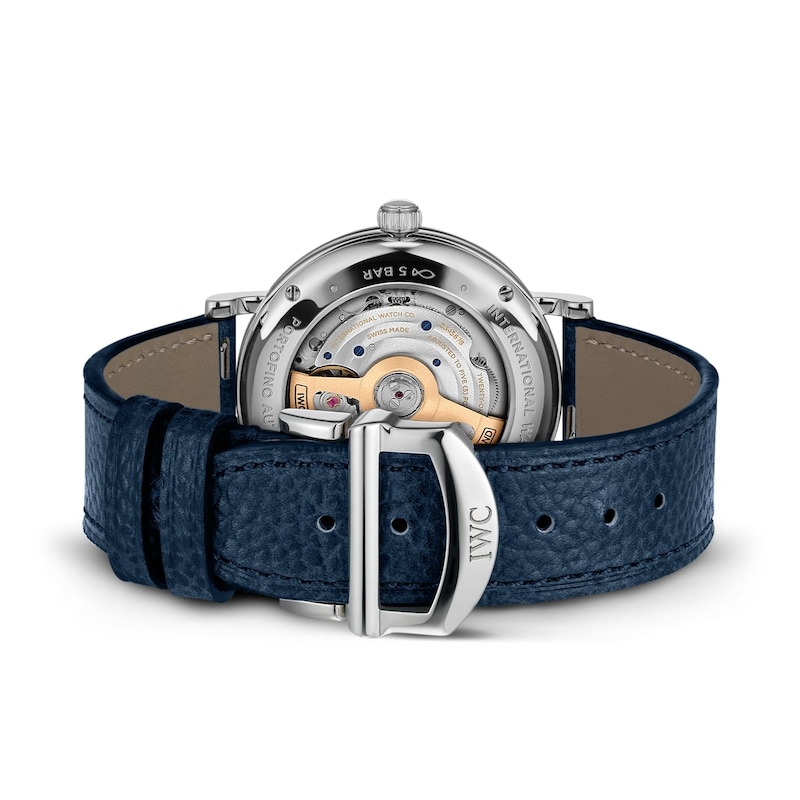 IWC Portofino Ladies' Diamond Dial & Blue Leather Strap Watch