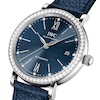 Thumbnail Image 4 of IWC Portofino Ladies' Diamond Dial & Blue Leather Strap Watch