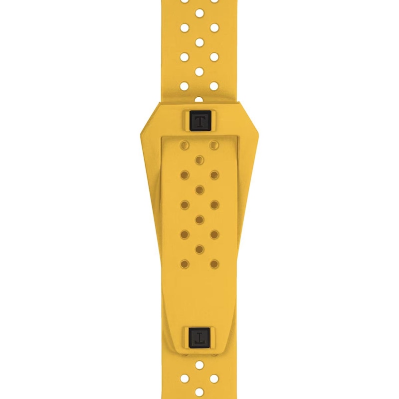Tissot Sideral S Powermatic Men's Black Dial & Yellow Rubber Strap Watch