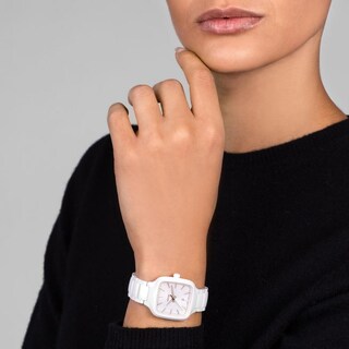 Rado True Square Ladies' White Steel Bracelet Watch Ernest Jones