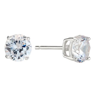 Sterling Silver Cubic Zirconia 7mm Stud Earrings Ernest Jones