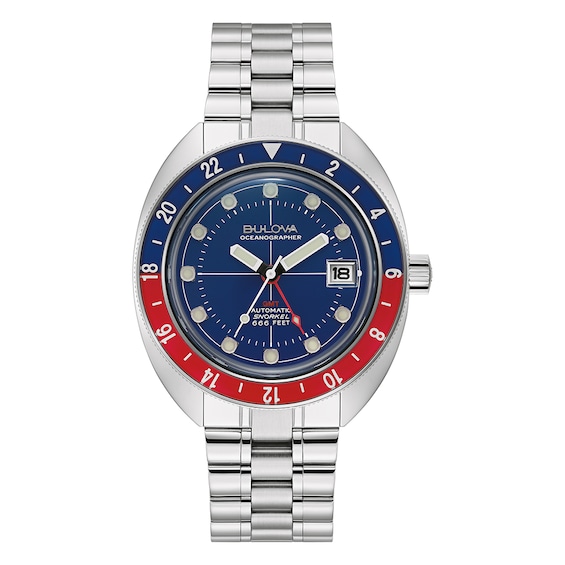 Bulova Oceanographer Blue Dial & Stainless Steel Watch