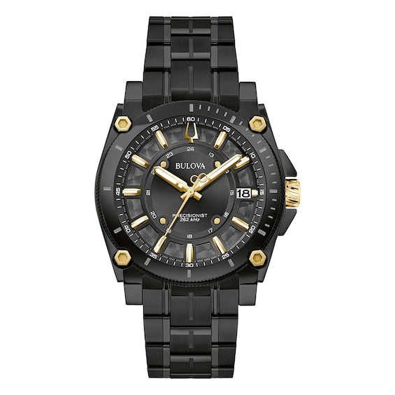 Bulova Icon Men’s Black Dial & Black Stainless Steel Bracelet Watch