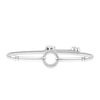 Thumbnail Image 0 of Sterling Silver 9.4 Inch 0.05ct Diamond Circle Adjustable Bolo Bracelet