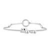 Thumbnail Image 2 of Sterling Silver 9.4 Inch 0.05ct Diamond Circle Adjustable Bolo Bracelet