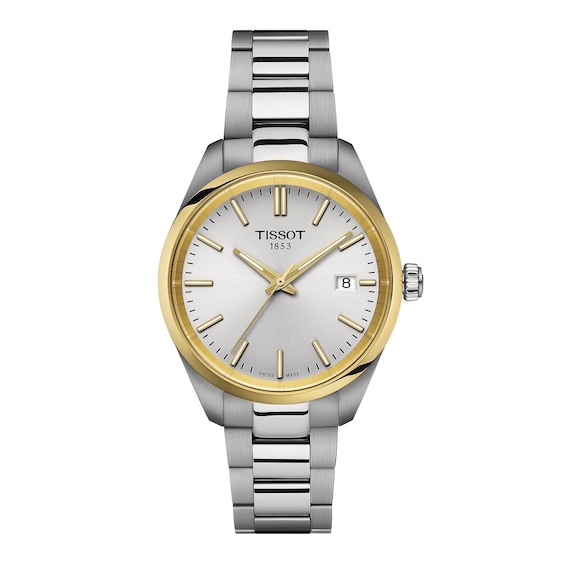 Tissot PR 100 Men’s Gold-Tone Bezel & Stainless Steel Bracelet Watch