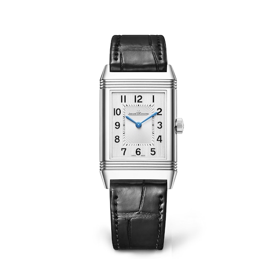 Jaeger-LeCoultre Reverso Classic Ladies’ Silver Dial & Black Alligator Leather Watch