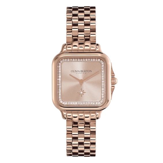 Olivia Burton Grosvenor Ladies’ Carnation Gold-Tone Bracelet Watch
