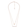 Thumbnail Image 1 of Michael Kors Love Rose Gold-Plated Sterling Silver Double Layer Heart Necklace