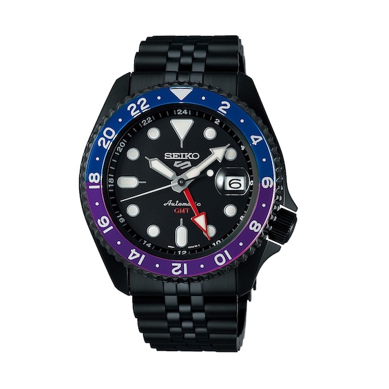 Seiko 5 Sports Exclusive Men’s Black Stainless Steel Bracelet Watch