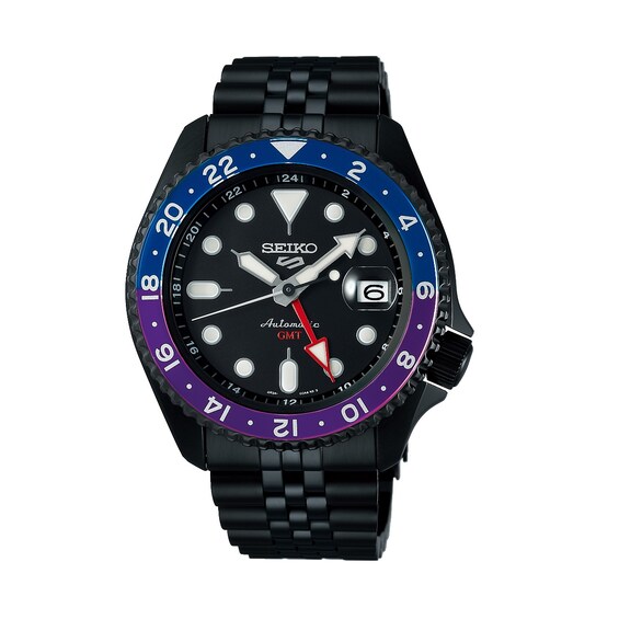 Seiko 5 Sports Exclusive Men’s Black Stainless Steel Bracelet Watch