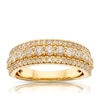 Thumbnail Image 0 of 18ct Yellow Gold 1ct Diamond Triple Row Eternity Ring