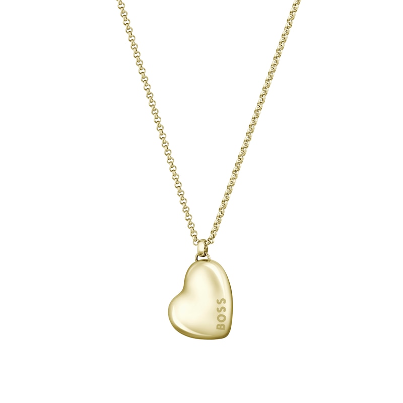 BOSS Honey Ladies' Gold-Tone 18+2 Inch Heart Shaped Pendant Necklace