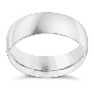 Platinum 8mm Extra Heavyweight Court Ring Ernest Jones